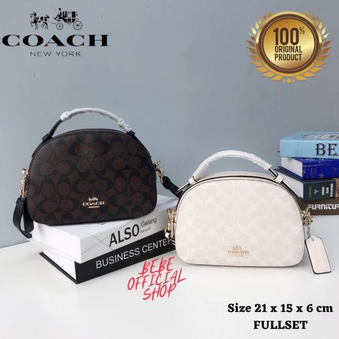 Bag Canvas - [Original] Coach Serena Satchel In Signature Canvas / Tas Coach Wanita