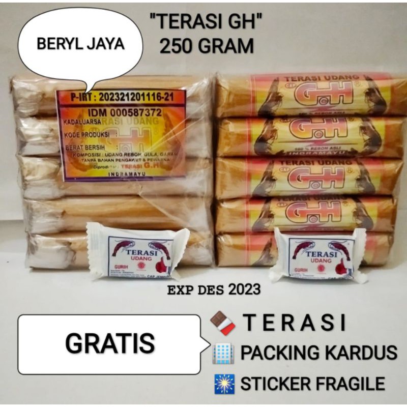 

5pcs terasi rebon asli indramayu cirebon 250gram