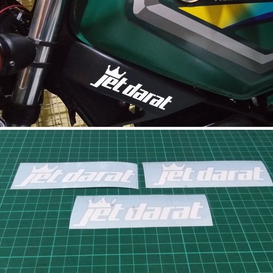 STIKER MOTOR RX KING STIKER CUTTING LOGO JET DARAT PARIASI MOTOR HELM KREN KEKINIAN COD STIKER ANTI AIR VIRAL