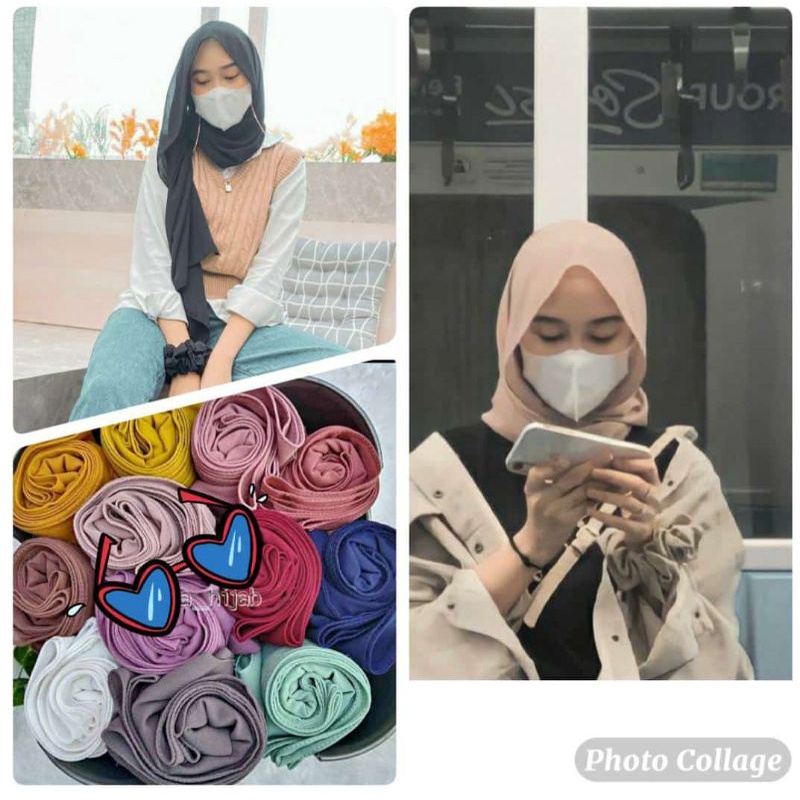 GROSIR ISI 10 PCS Pasmina instan ceruty pasmina inner SUPLIER JILBAB HIJAB MURAH