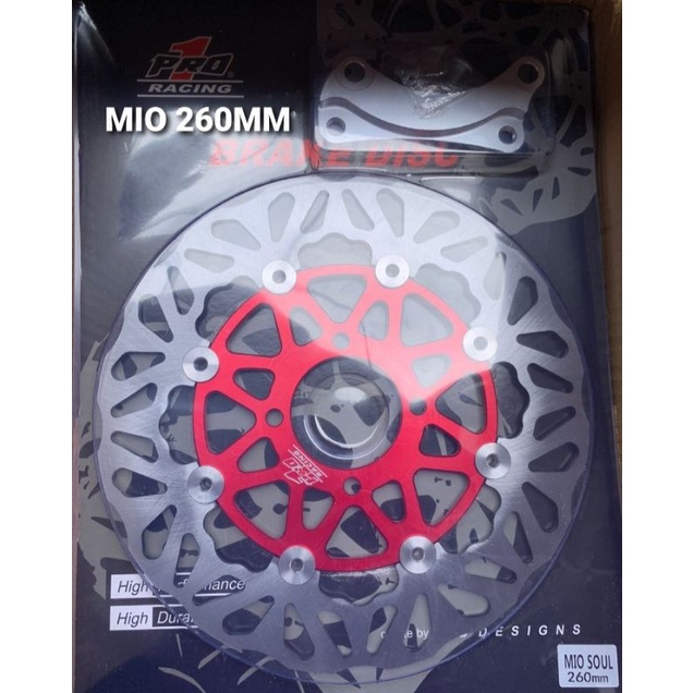 PIRINGAN DISC CAKRAM REM DEPAN MIO SOUL MODEL KTC RACING/KITACO UK DIAMETER 260MM PLUS BREKET