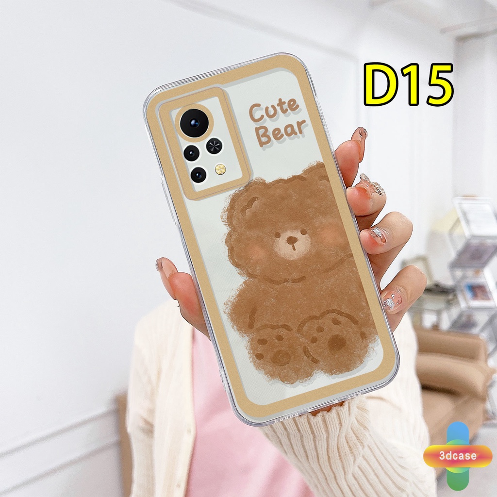 Soft Case Infinix Hot 10 11 Play 10 10t 10s NFC 10i 9 Pro 10 Lite 11 Plus Hot 9 Play 11 11S NFC Infinix Smart 6 5 4 4C 5 Pro Tencno Spark 5 PRO A15 A16 A9 A5 A7 A5S Y12 Y20 Y15S Y21S A12 Couple Cute Bear Camera Protection Case