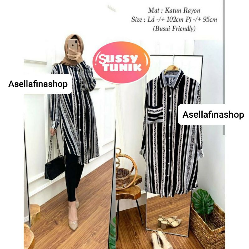 TUNIK MOTIF BANGKOK | TUNIK IMPORT MOTIF BANGKOK | ATASAN MUSLIM WANITA MOTIF BANGKOK