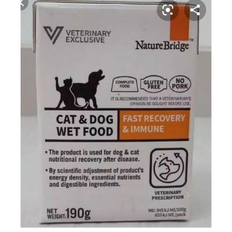 Nature bridge Fast Recovery &amp; Immune wet food saat sakit dan masa penyembuhan