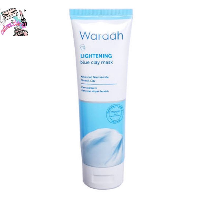 ☃Cutezz_Ching1☃Wardah Lightening Blue Clay Mask 50ml - advanced niacinamide ( mencerahkan)