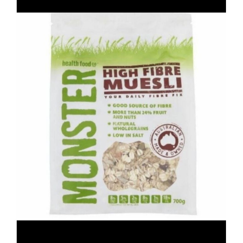 

Monster high fiber muesli cereal sereal 700gr