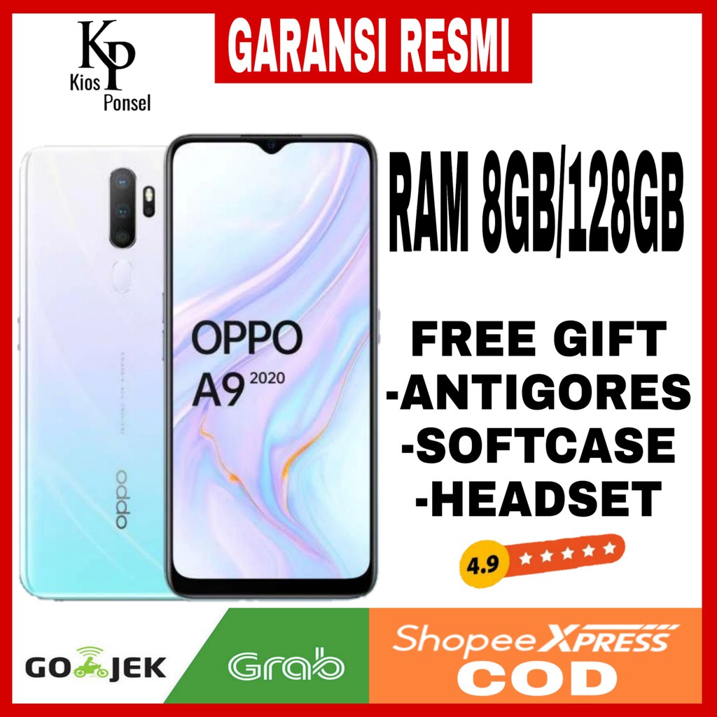 (Ram 8GB/128GB) Oppo A9 2020 Garansi Resmi Oppo 1 Tahun