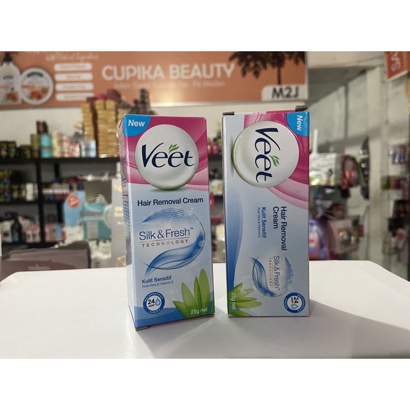 &lt;cb&gt; 25 g -- Veet hair removal -- penghilang bulu veet kulit sensitif 25 g