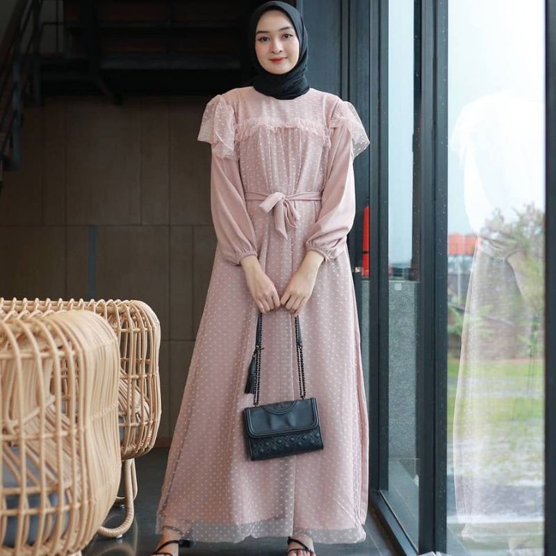 MIRA MAXY DRESS BRUKAT POLKA GAMIS - GAMIS CASUAL