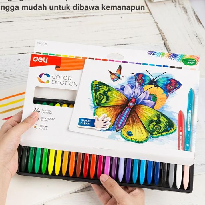 

(Y-IAE> (♫> // Deli Crayon Plastic 12/24 Bentuk Segitiga Ergonomis Tidak Beracun (siap dikirim>