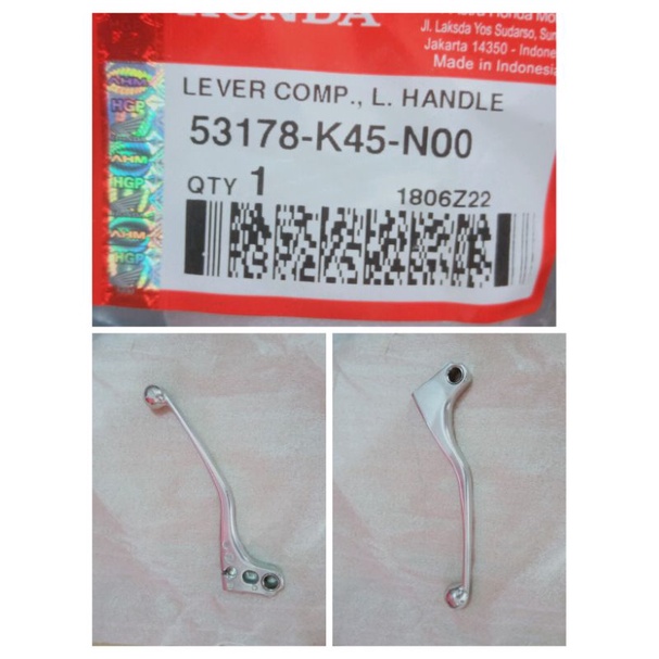 53178-k45-n00 lever handel kopling Honda CRF CBR150R ori asli ahm