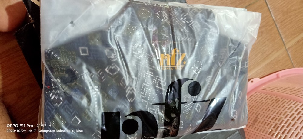 [blessing] 6798 Kemeja Batik Pria Lengan Panjang Motif Songket Hijau Snow