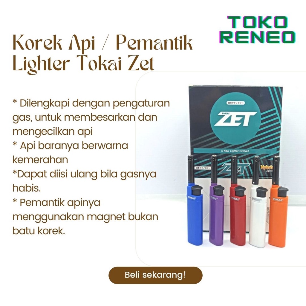 Jual Korek Api Bara Tokai Zet Original Dapat Diisi Ulang Indonesia Shopee Indonesia