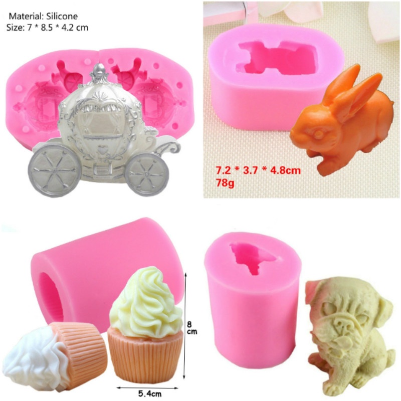 3D Design Silicone Candle Mold Wedding Cake Decorating Chocolate Clay Soap Mold