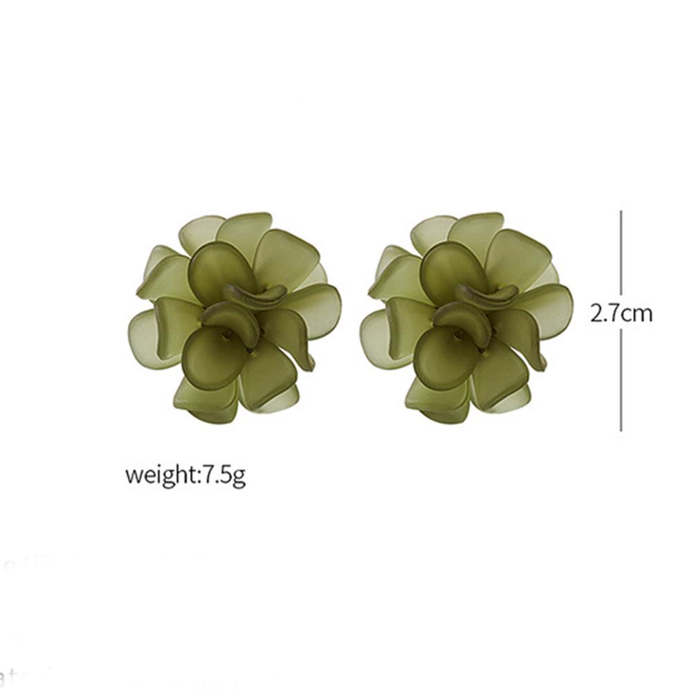 Agustinina Stud Earrings Musim Panas Musim Semi Wanita Elegan Resin Manis Wanita Perhiasan