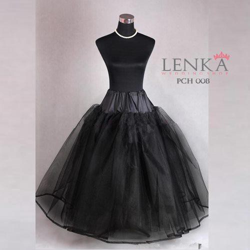 [PRODUK FAVORIT] PETTICOAT LOLITA GAUN DALAMAN ROK PENGEMBANG HITAM PCH008