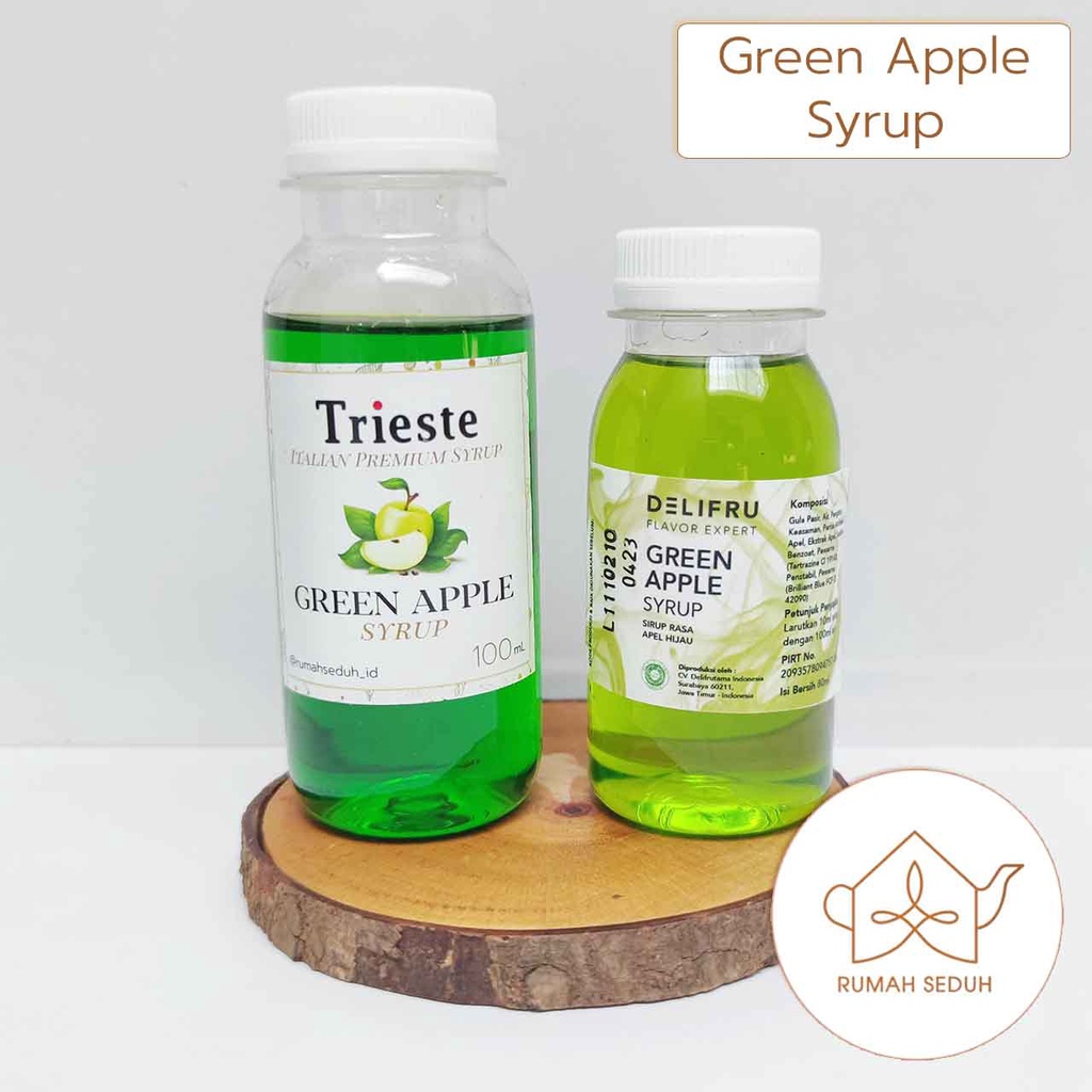 

100 mL Trieste Green Apple Syrup - Sirup Apel - Sirop Buah Apel Hijau