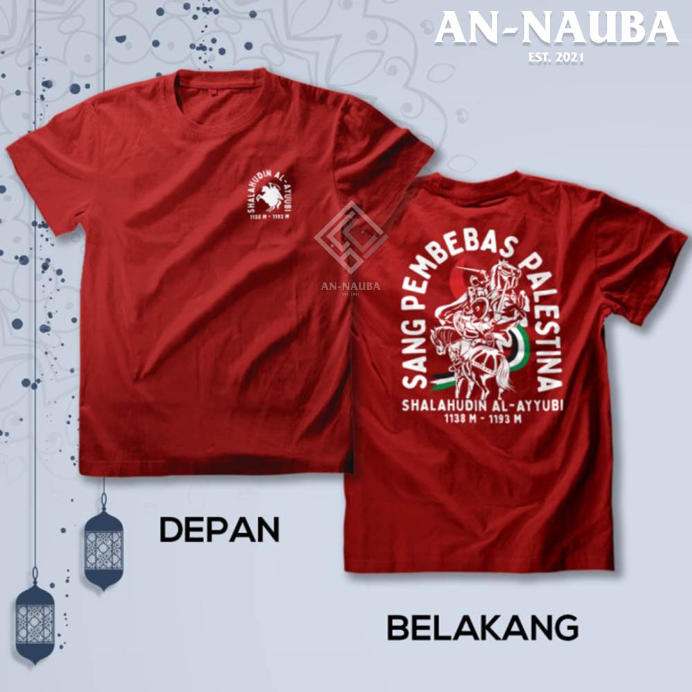 Kaos Dakwah Islami Sahabat Nabi / Salahuddin Pembebas Palestina / Baju Santri Muslim [6508]-4