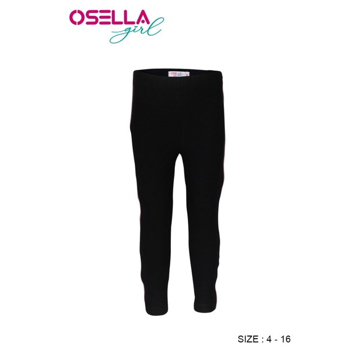 Osella Kids Girl Bottom Legging Stripe Pink Hitam-10