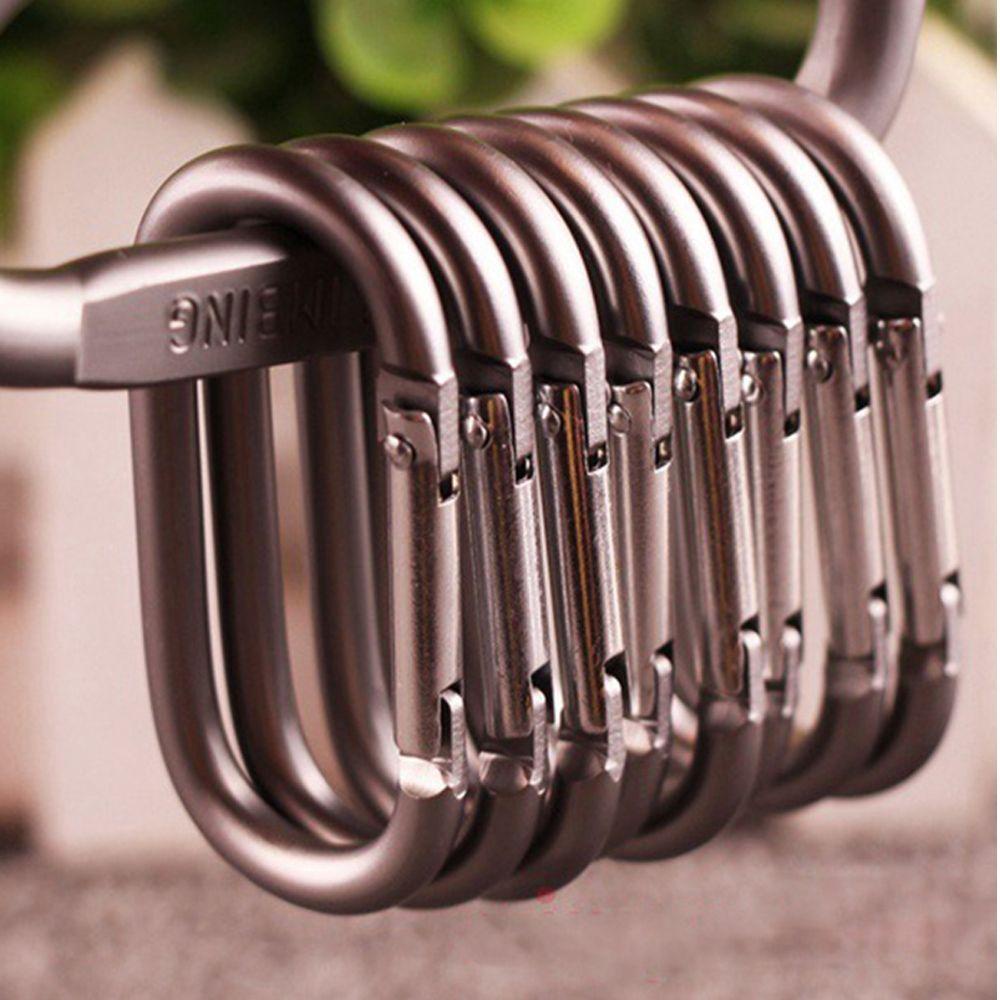 Suyo 2per5 /10pcs Pendaki Carabiner Safety Camping Hiking Outdoor Alat Gesper Gantungan Kunci