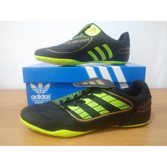 sepatu futsal pria adidas predator black green terbaru real pict