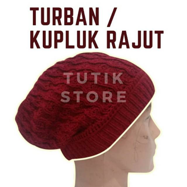 Turban Dewasa Kupluk Rajut Polos Non Pet - tutik store