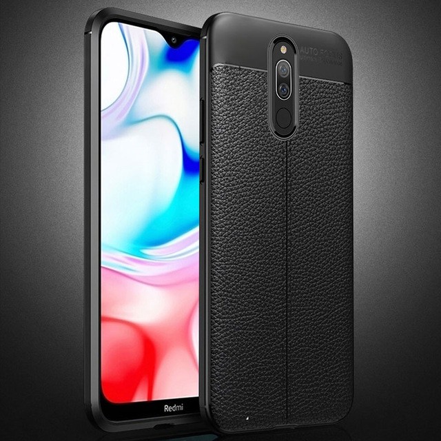 Case Xiaomi Redmi 8 , 8A Pro Ultra Slim Auto Focus Leather Premium Softcase + Tempered Glass Layar