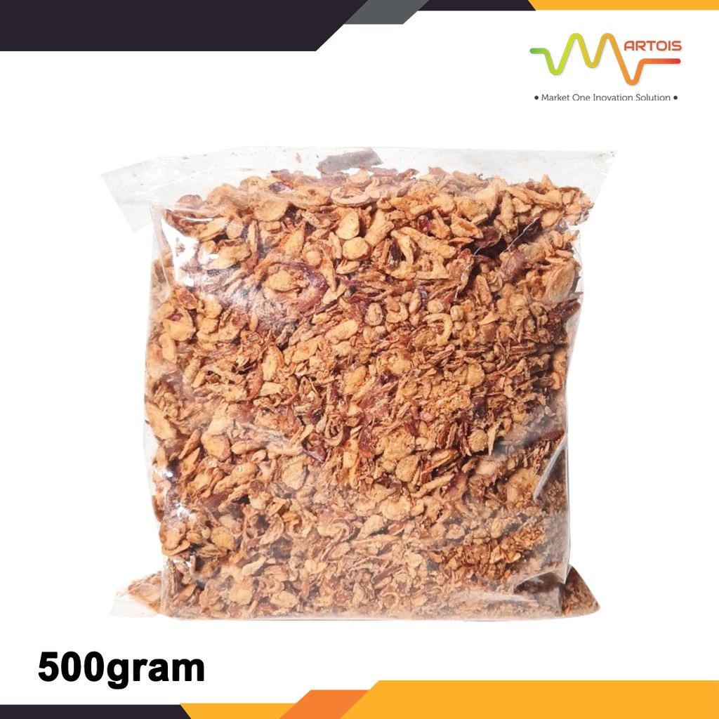

Bawang Goreng Grade C / Bawang Goreng Brebes Remesan / Bawang Goreng Remukan 500gram