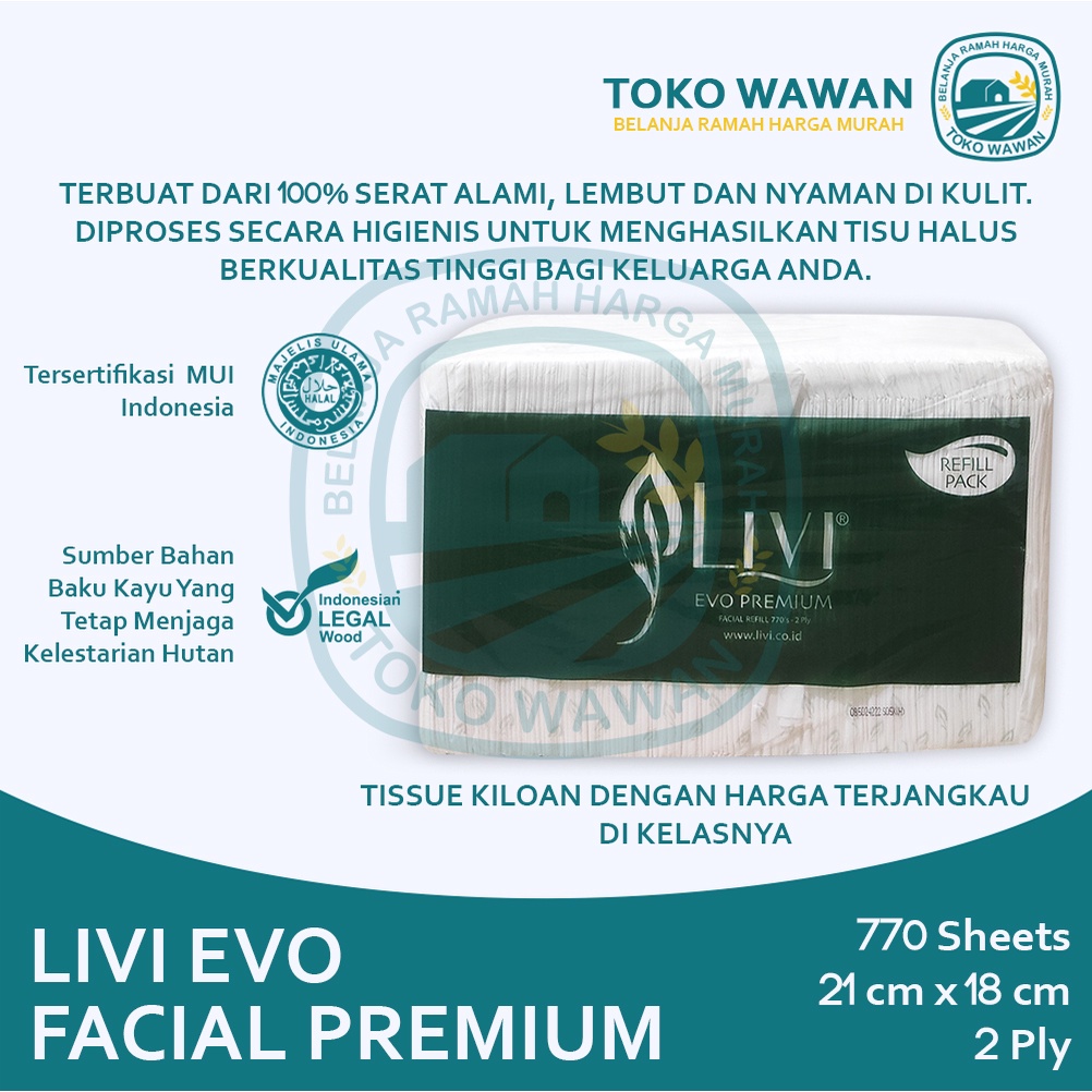 Tissue Nice Facial 900gram 2 ply / Tisu Wajah Halus / Tissu Muka Lembut Nice 900gr Refill Kiloan-2