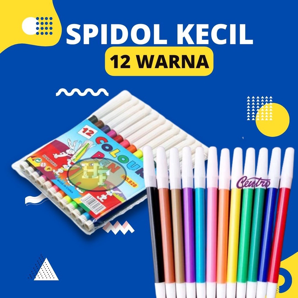 Spidol 12 Warna/Spidol/Spidol Kecil/Spidol Warna/Spidol Whiteboard/Spidol Warna Warni/Sepidol Warna 