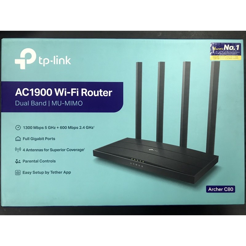 TPLink Archer C80 - AC1900 Wi-Fi ROuter Dual Band | MU-MIMO Wi-Fi Router TP-Link