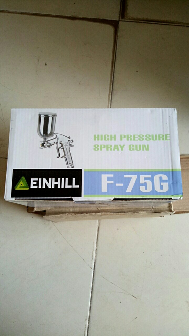 Spray Gun Einhil F75 G - Barang Yang Ready Saat Ini Warna Chrome