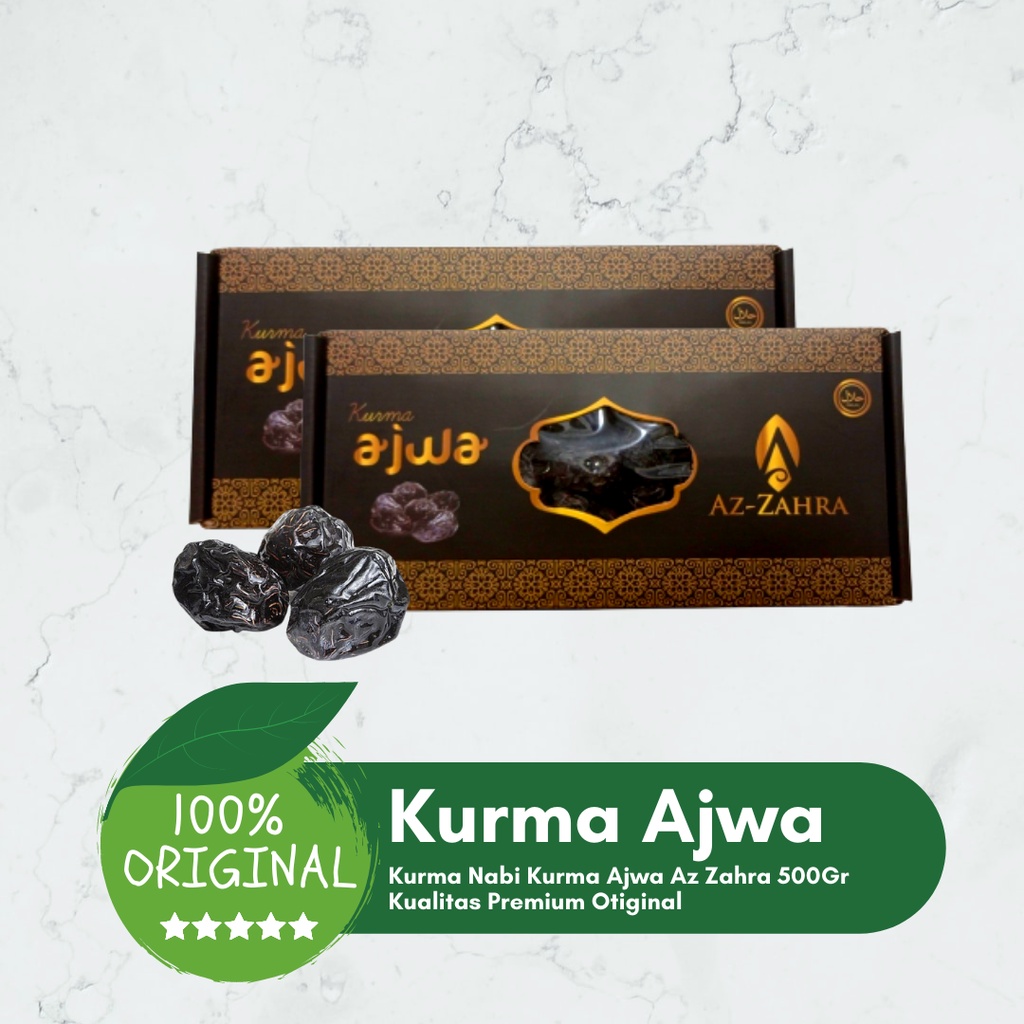 

ORIGINAL Buah Kurma Ajwa Premium AZ ZAHRA 500Gr
