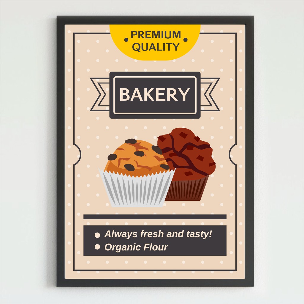 POSTER BAKERY / poster makanan/ kedai kue | Shopee Indonesia