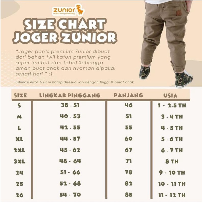 Celana Panjang Anak Laki laki Joger Bahan Katun