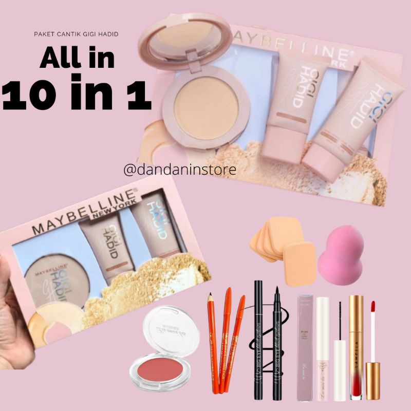 Paket Kecantikan Kosmetik 10in1 Make Up Set Fit Me Murah Seserahan Lamaran Kado Wanita