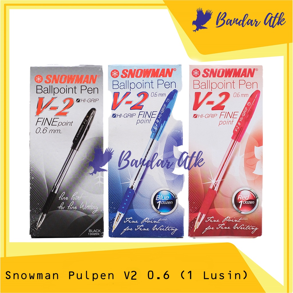 

PULPEN SNOWMAN V2 PEN PENA BALL POINT BOLPEN BALLPEN [1 LUSIN]