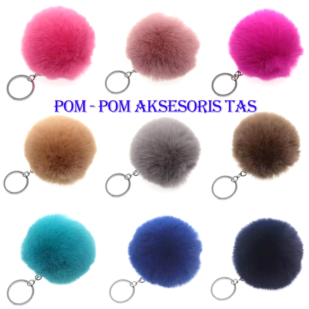 Aksesoris Pom Pom Gantungan Tas Beli 1 Bonus 19Pic