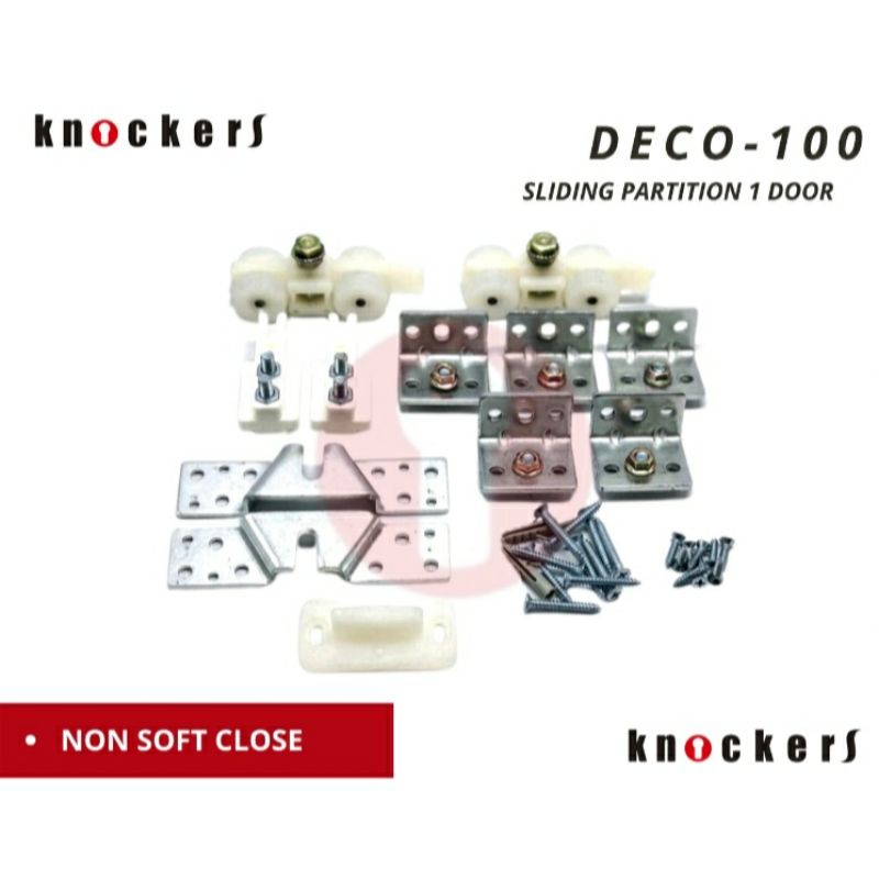 Roda Rel Pintu Partisi Geser Sliding Knockers Deco 100 - 2 Meter