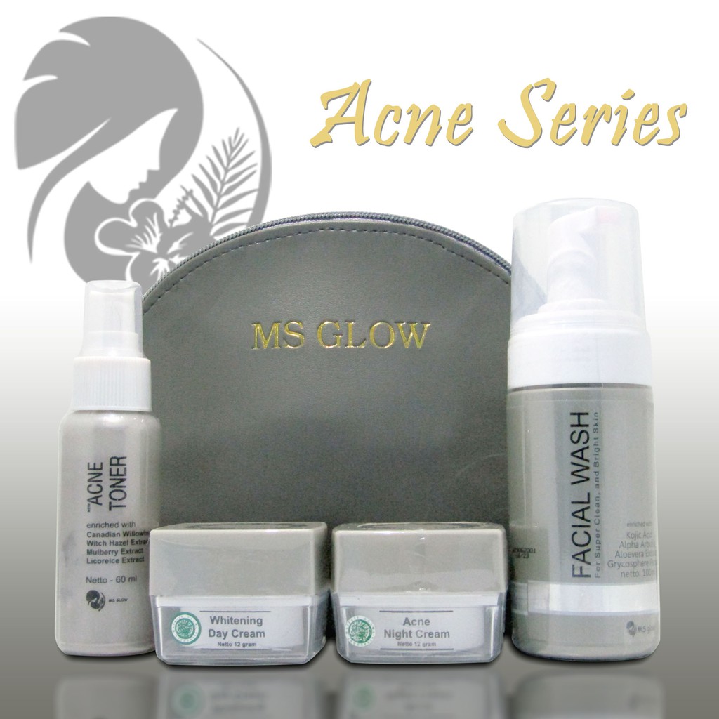 PAKET MS GLOW, MS GLOW ACNE SERIES, FACIAL WASH MS GLOW