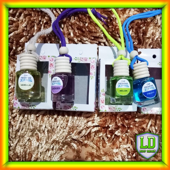 Zeus Pengharum Mobil dan Ruangan Cair Botol Bulat Parfum Mobil Ruangan aroma kopi dan buah