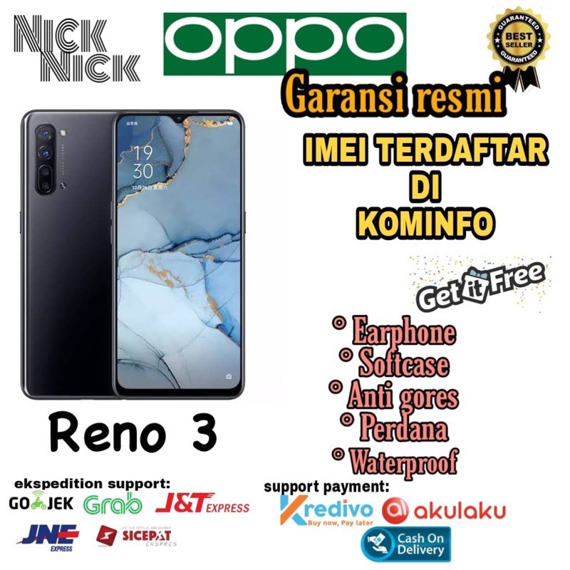PROMO Cuci Gudang HP Oppo Reno 3 8/128 Garansi Resmi