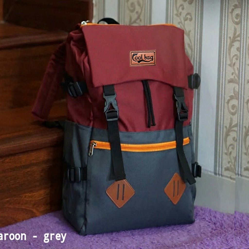 Tas Travel Tas Sekolah Tas Laptop CoolBag Authentic  Tas Ransel Korean Backpak Style Free rain Cover