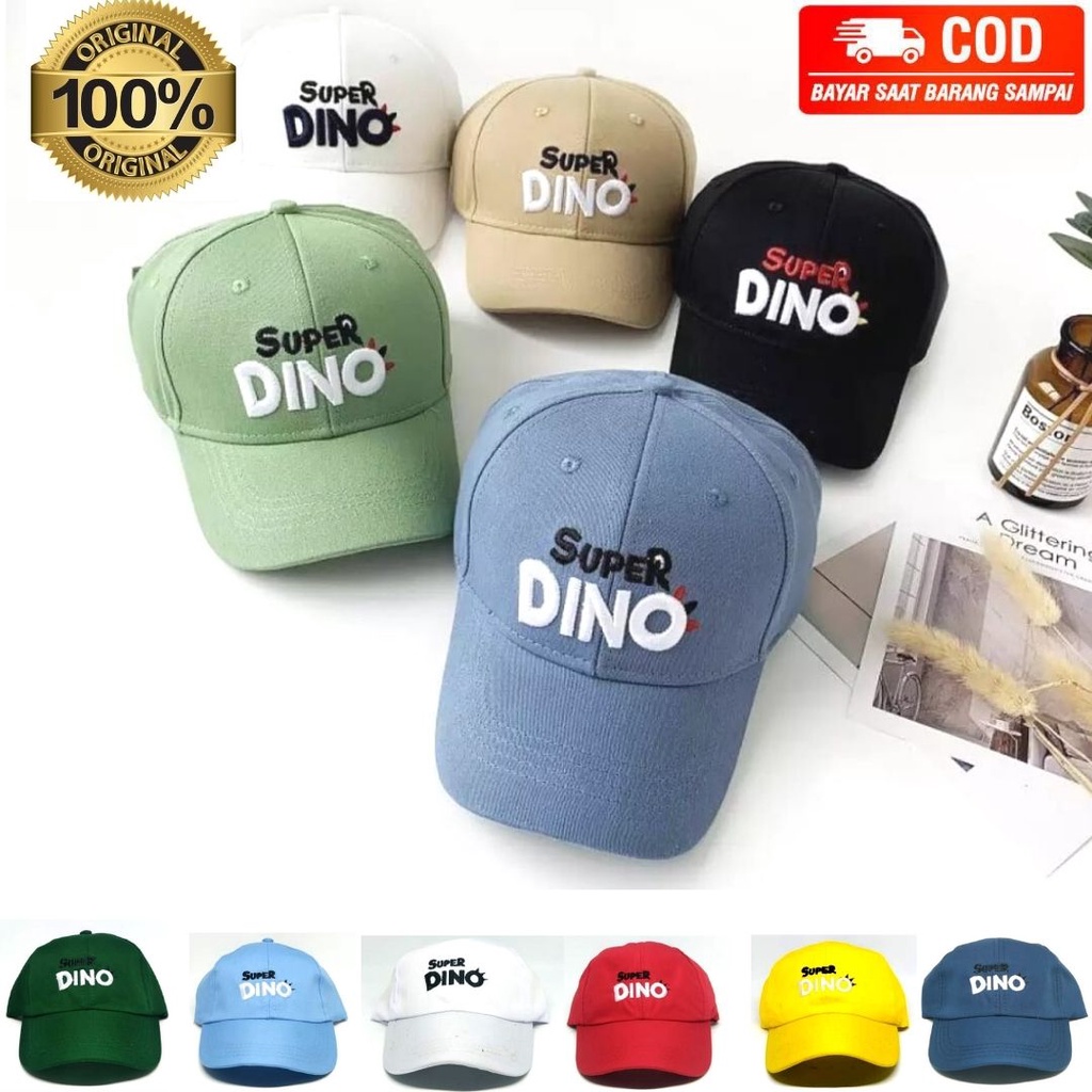 Promo Topi Baseball Anak Bordir Lucky /Karakter Spongbob / Super Dino / Sunny Day Usia 2-10 Tahun Laki Perempuan Imut Lucu Kualitas Premium