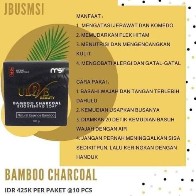 SABUN BAMBOO CHARCOAL MSI ORIGINAL MEMBER RESMI