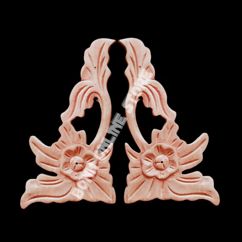 Ornamen Sudut Kayu mahoni - ornamen sudut kayu - hiasan siku - ornamen siku - ornamen lemari