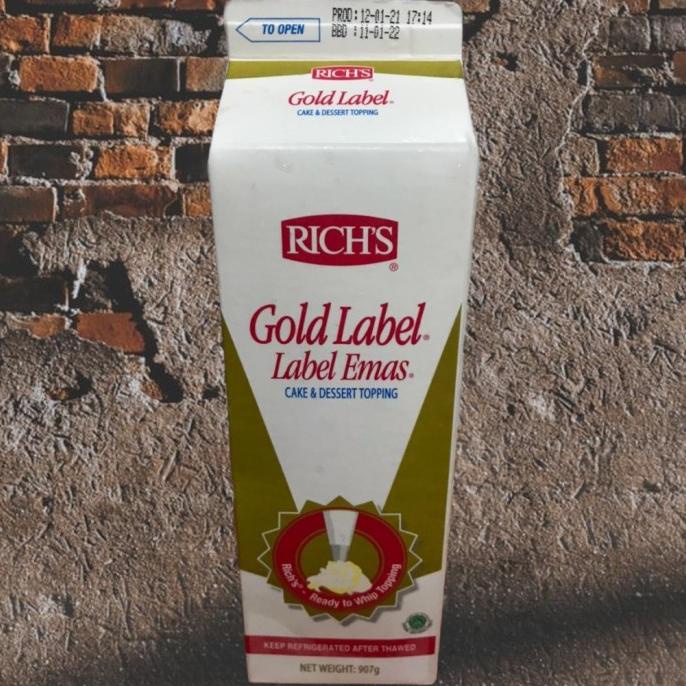 

(BISA COD) richs gold label 907gr whipping
