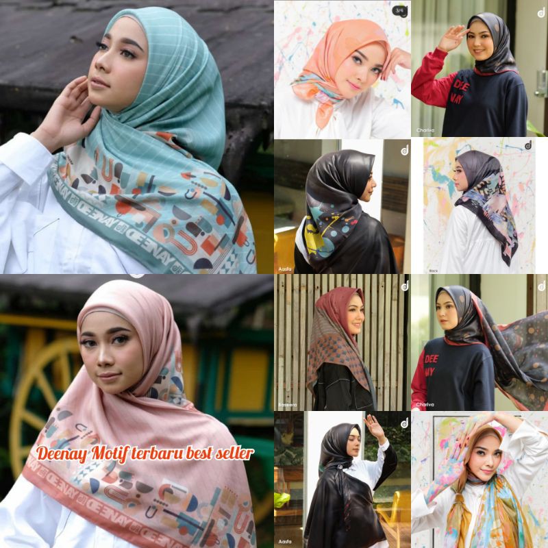 Kerudung Deenay Original Motif Sopie Chariva Lusty Clea Damia Aasfa Baseera