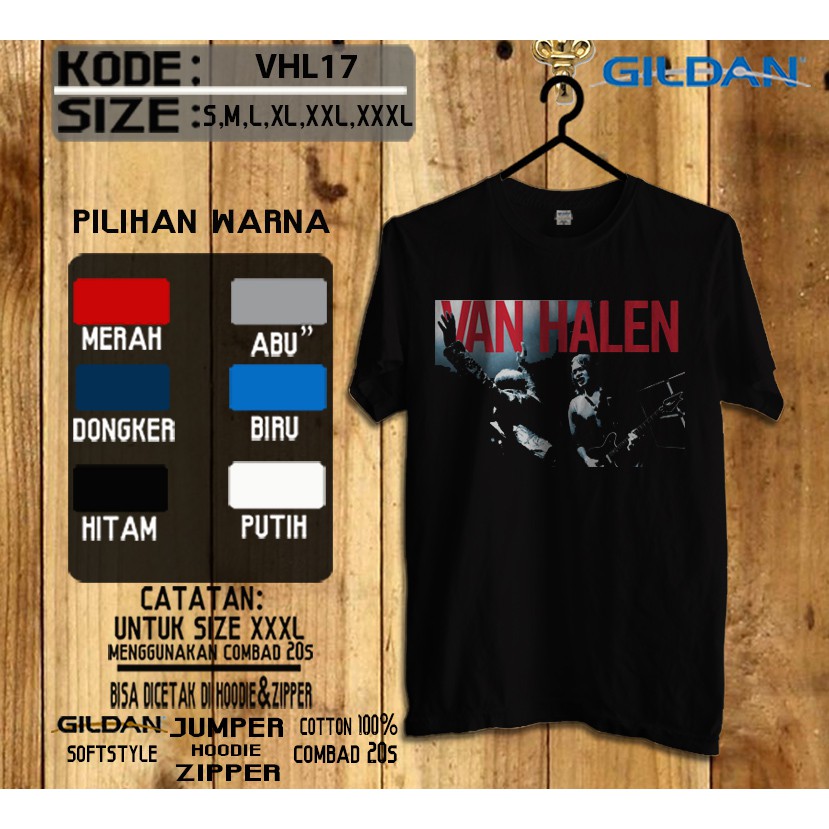 Kaos van halen band original gildan softstyle vhl17