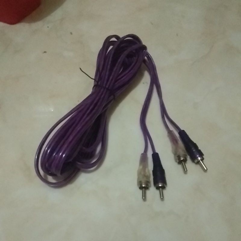 Kabel Audio mobil RCA 2x2 Panjang 4,5 meter